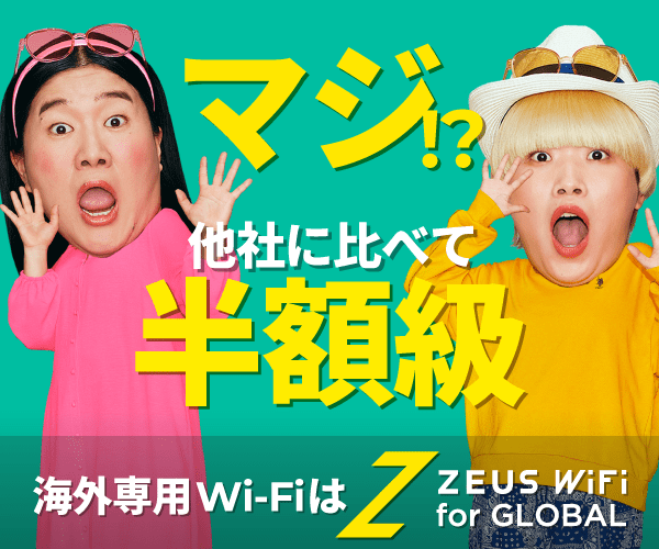 海外でも神コスパ【ZEUS WiFi for GLOBAL】(23-1109)