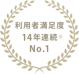 利用者満足度14年連続No.1