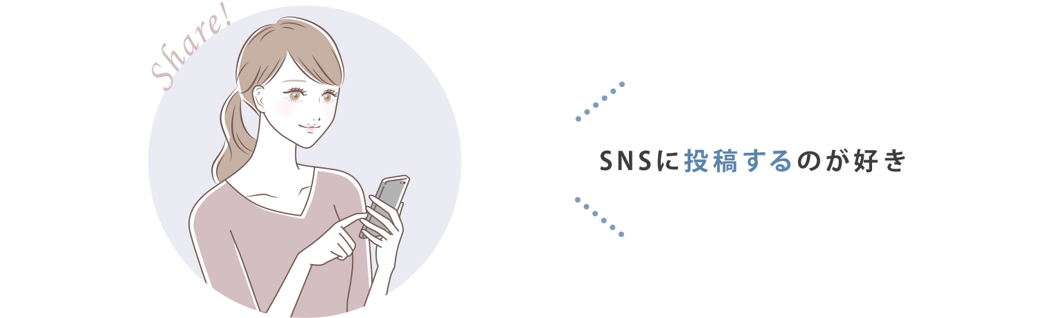 SNSに投稿するのが好き