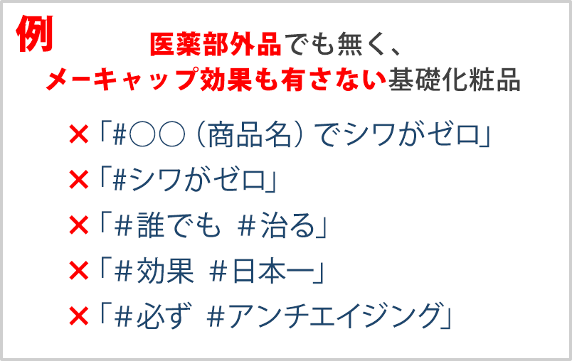 虚偽誇大と解釈できてしまうワードは使用しないでください。