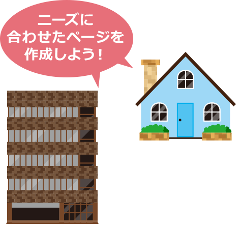 ニーズに合わせたページを作成しよう!