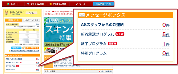 メッセージボックス