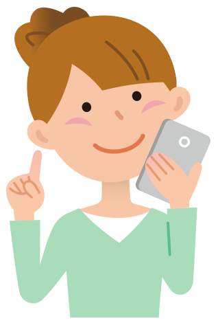 スマホを持つ女性