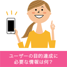 ユーザーの目的達成に必要な情報は何?