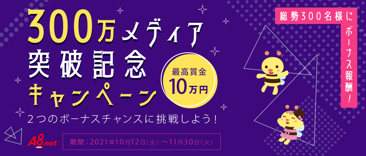 300万メディア突破キャンペーン